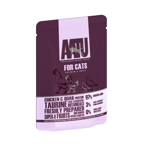 AATU CHAT 97/3 POULET & CAILLE (85G X 10)